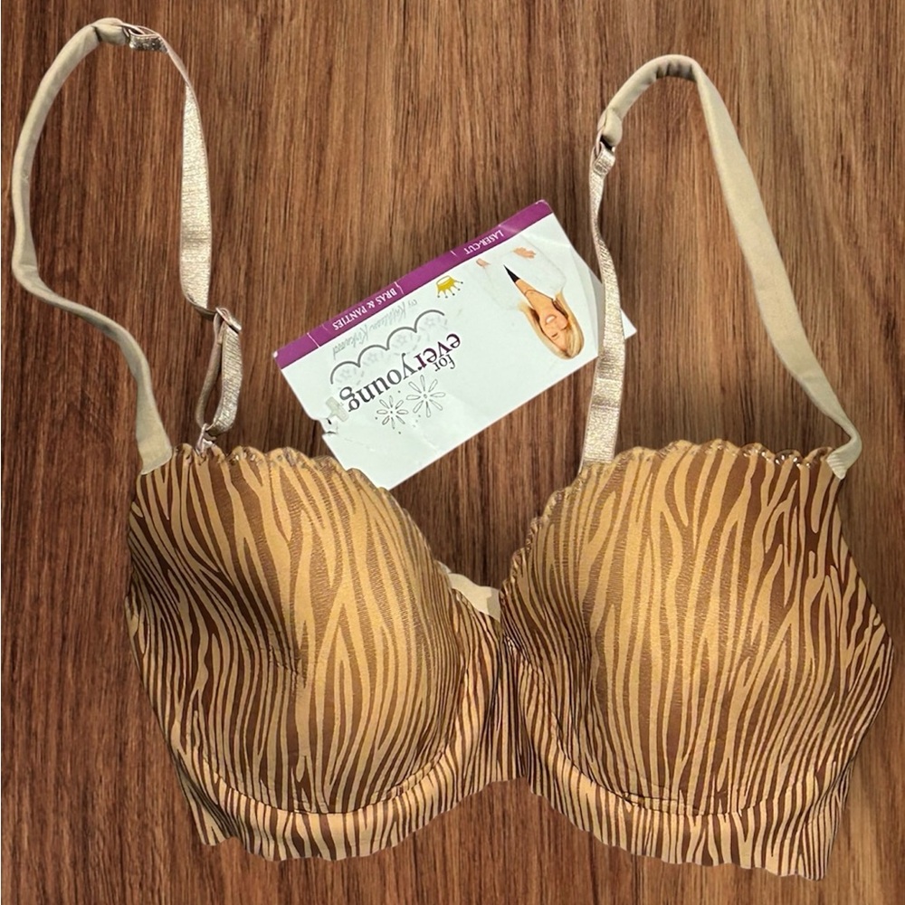 Kathleen Kirkwood Forever Young "Tiger" Bra Size 38 B NWT